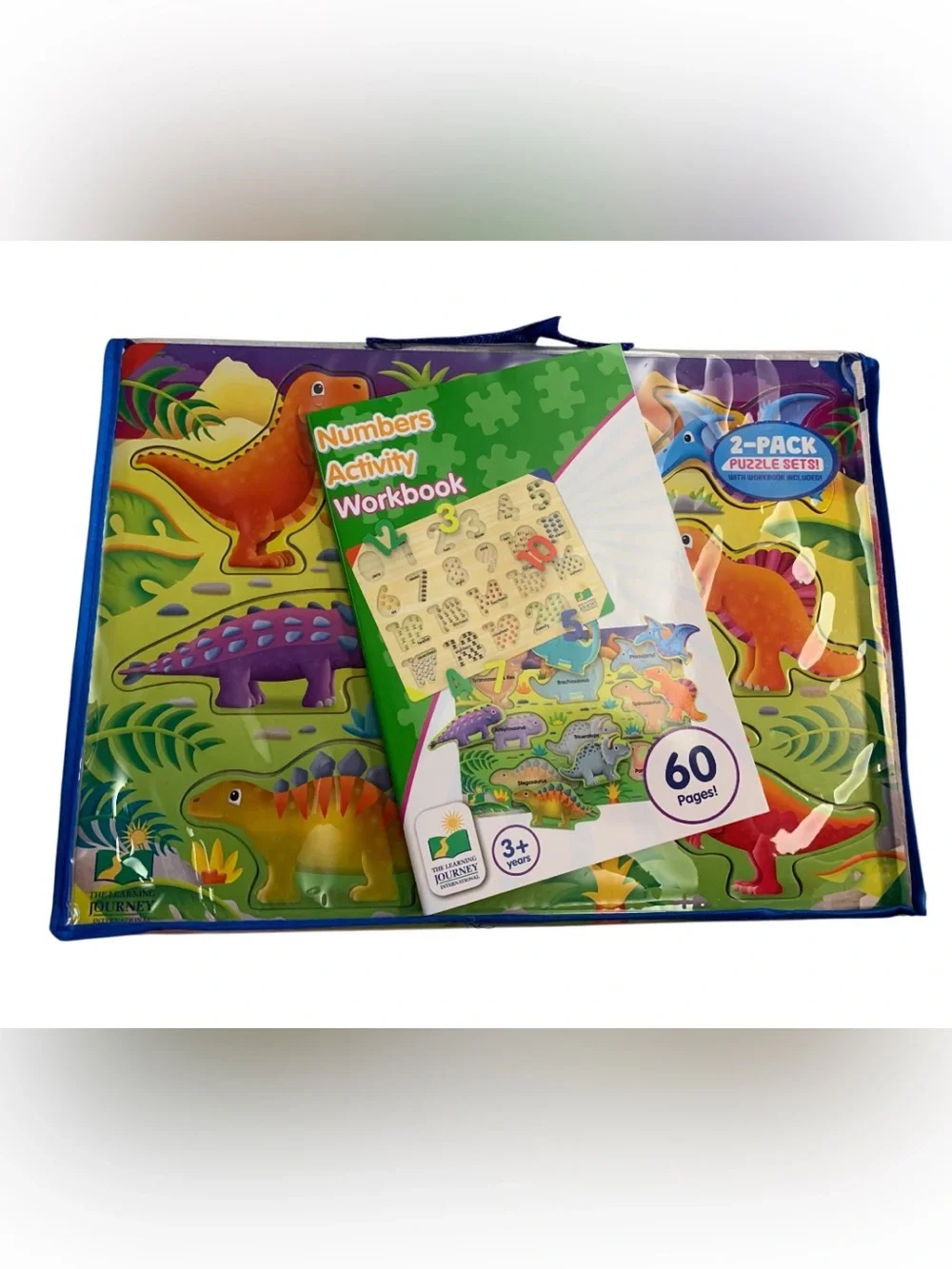 New The Learning Journey Wooden Puzzle Set with a Workbook. Includes 2 Puzzles